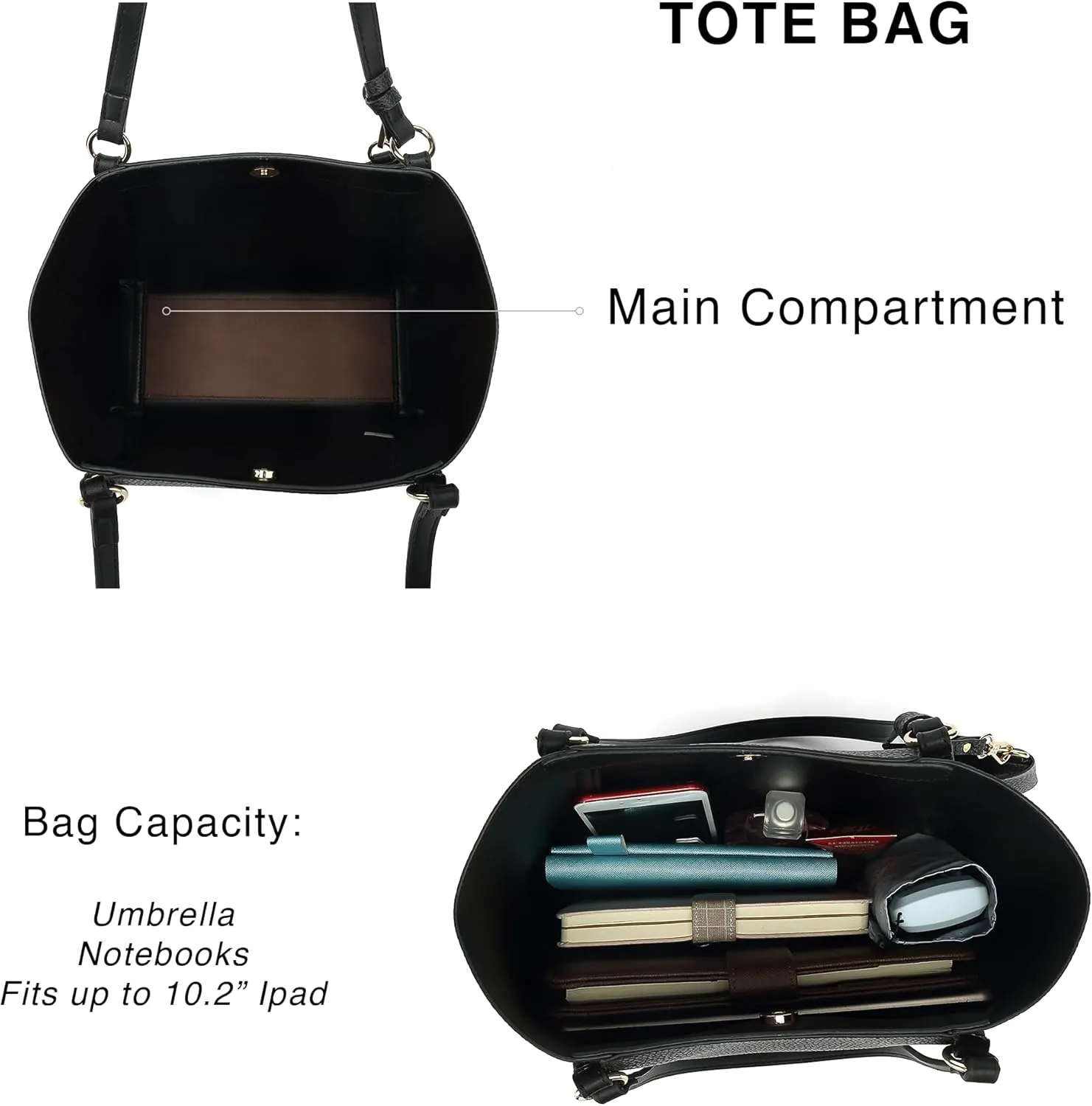 Scarleton Women's Faux Leather Purses and Handbags, Shoulder Bag, Top Handle Satchel, Hobo Bag with Pouch, H1035