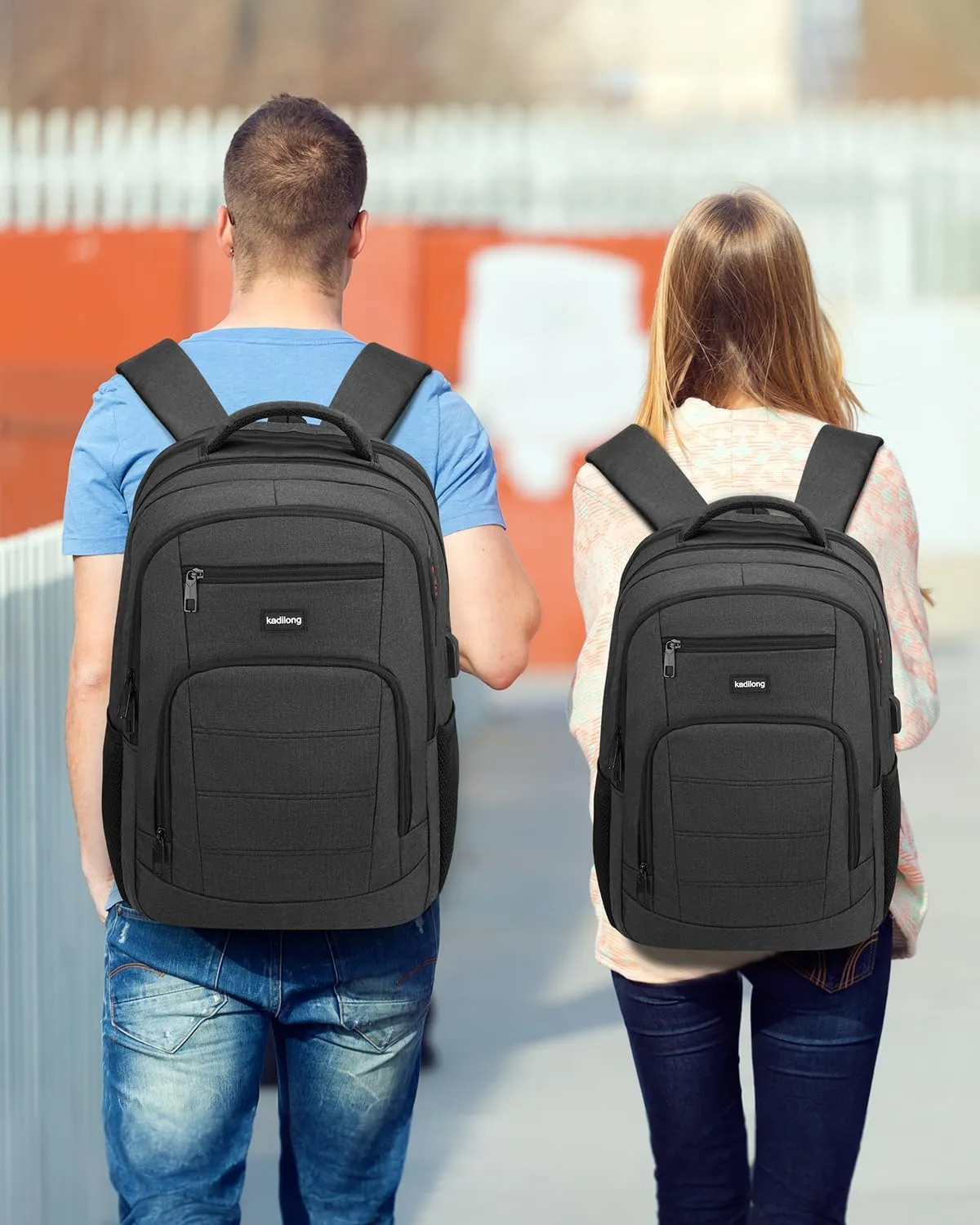 School Backpacks for Teen Boys Laptop Backpack Men,Bookbag College Computer Bag with USB Charging Port for Work Business Middle High School Student,Black