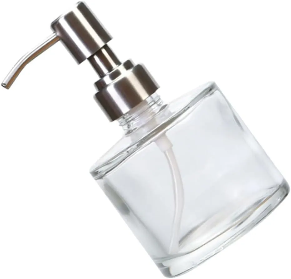 Shampoo Pump Bottle 230ml Glass Foaming Dispenser Refillable Travel Shampoo Container for Toiletries