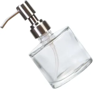 Shampoo Pump Bottle 230ml Glass Foaming Dispenser Refillable Travel Shampoo Container for Toiletries