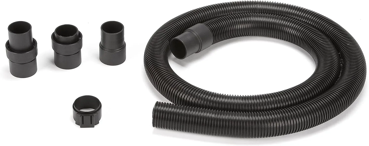 Shop-Vac 9050333 Vacuum Hose for Standard or Locking Inlets, 8-Foot x 2.5 Inch Diameter, Prevents Clogging With Bulky Debris, (1-Pack)