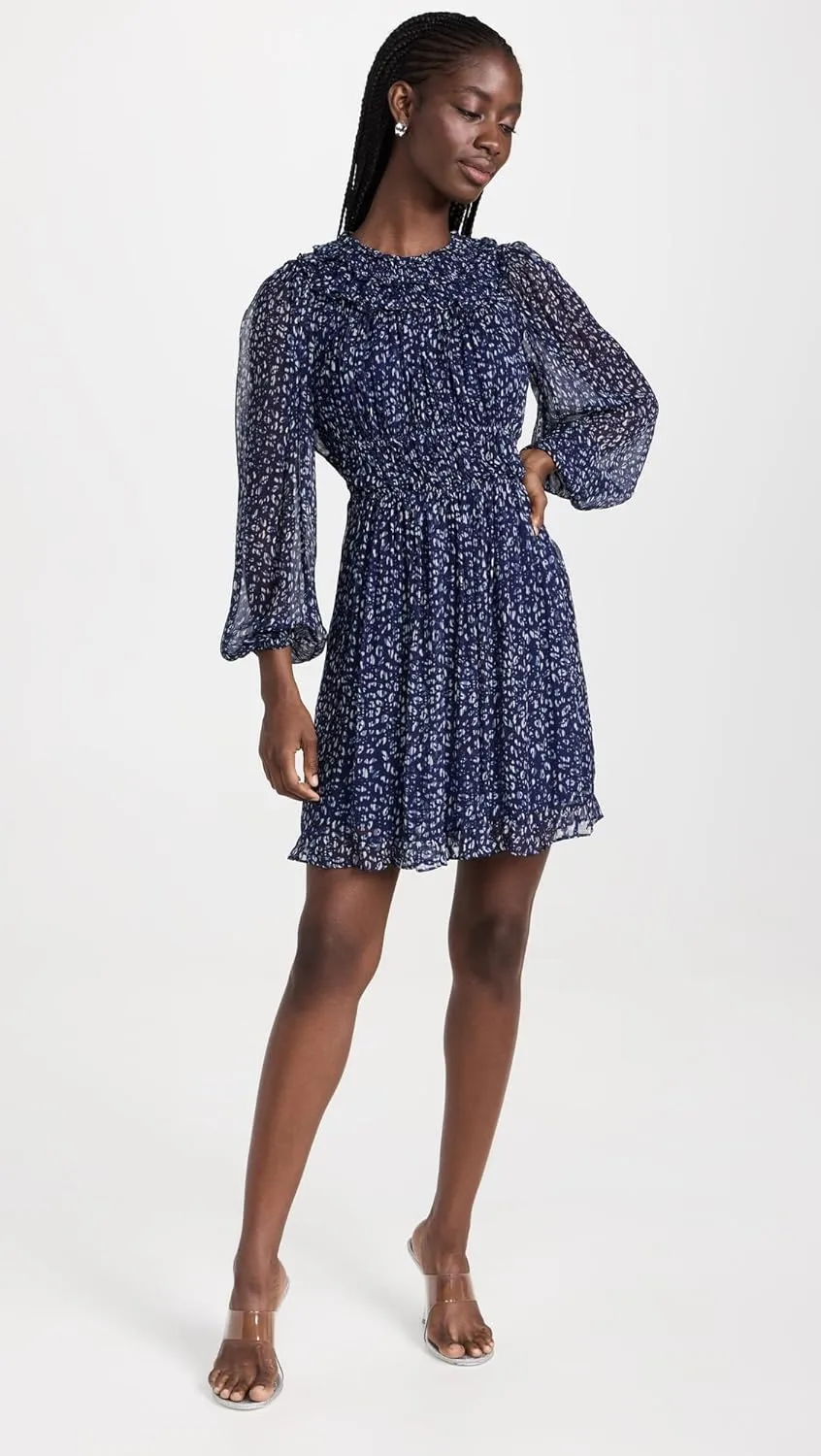Shoshanna Women's Hallie Leopard Stripe Mini Dress