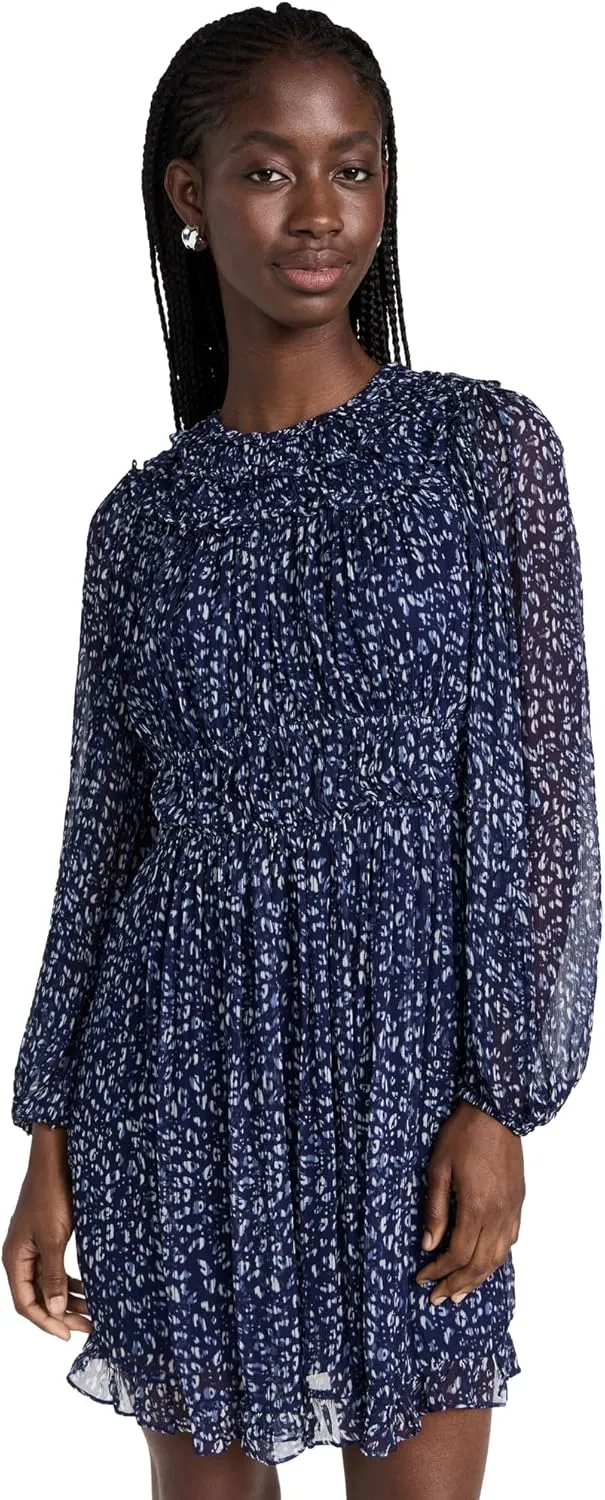 Shoshanna Women's Hallie Leopard Stripe Mini Dress