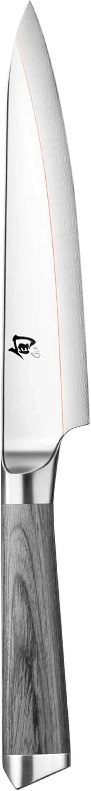 Shun Cutlery Kagerou Utility Knife 6 Inch, Narrow, Sharp Straight-Bladed Kitchen Knife Perfect for Precise Cuts, Ideal for Preparing Sandwiches or Trimming Small Vegetables, Handcrafted Japanese Knife