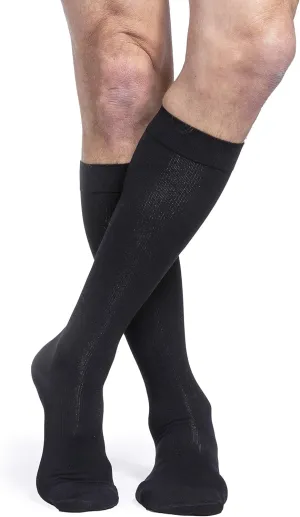 SIGVARIS Men’s Essential Cotton 230 Closed Toe Calf-High Socks 30-40mmHg