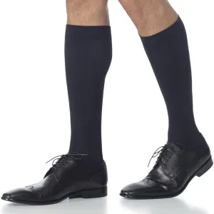 SIGVARIS Men’s Style Microfiber 820 Closed Toe Calf-High Socks 15-20mmHg - Black - Medium Short