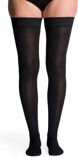 SIGVARIS Women’s Essential Cotton 230 Closed Toe Thigh-Highs w/Grip-Top 20-30mmHg