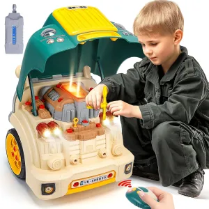 Skirtoy Large Truck Builder Kit with Light and Sound, Kids Mechanic Repair Set, Take Apart Toys, Toy Trucks for Boys and Girls, Age 4-7