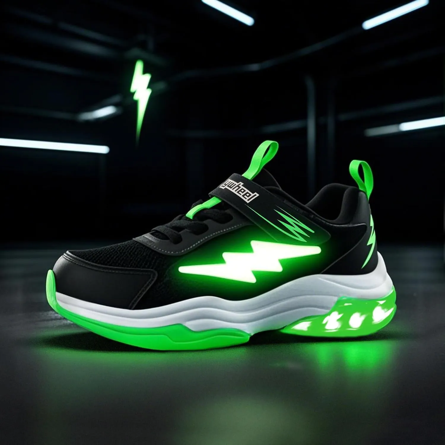 SKYWHEEL Kids Sneakers for Boys Light Up Shoes with Switch Tennis Running Athletic Shoes Toddler Size 10 to Big Kids Size 5