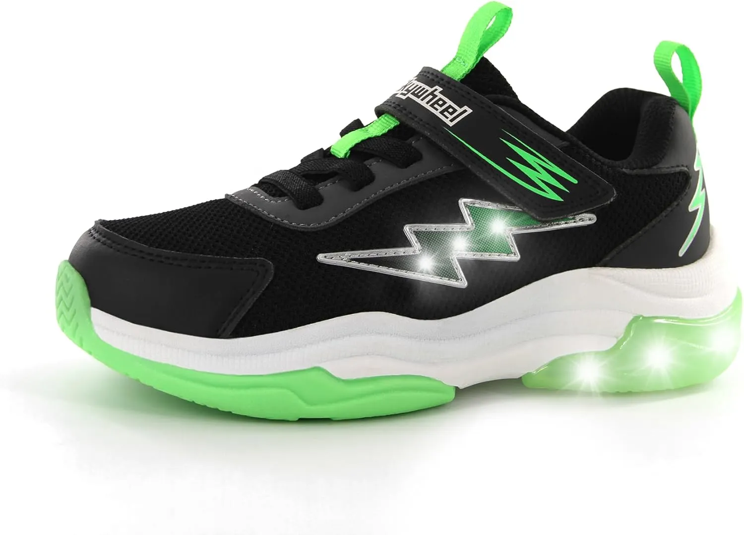 SKYWHEEL Kids Sneakers for Boys Light Up Shoes with Switch Tennis Running Athletic Shoes Toddler Size 10 to Big Kids Size 5