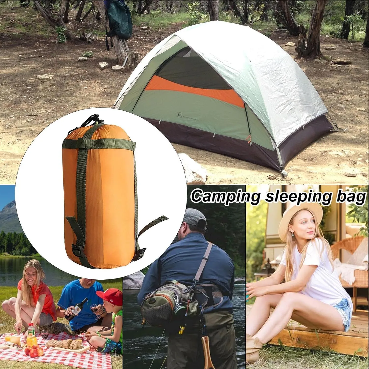 Sleeping Bag Storage - Multipurpose Compression Sack, Travel Storage Carrier | Lightweight Camping Storage Bag, Compression Sleeping Bag, Travel Cover