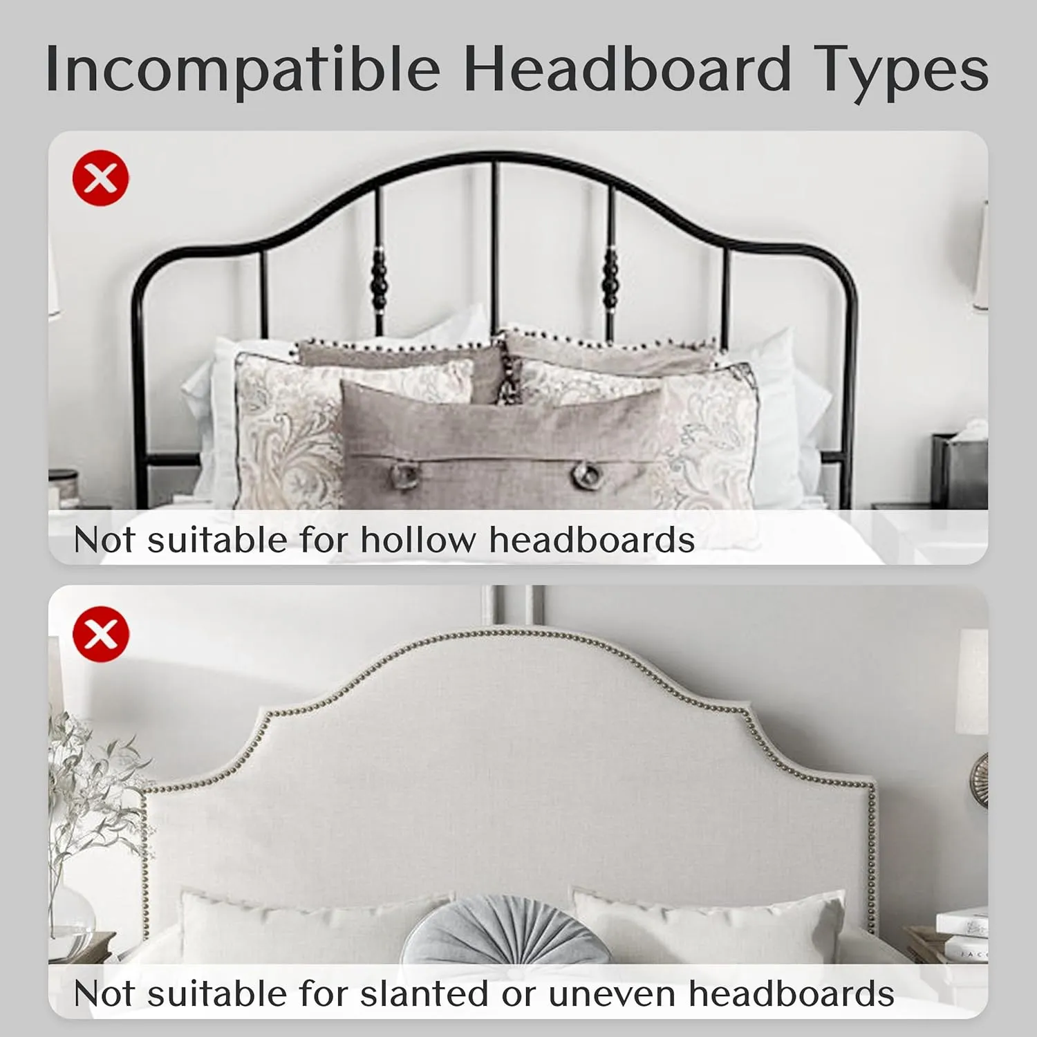Solfres Patented Innovative Design Headboard Reading Light. No Drilling Book Light for Bedtime Reading. Dimmable LED Book Reading Lamp with Bulb. Movable & Flexible, Burlywood