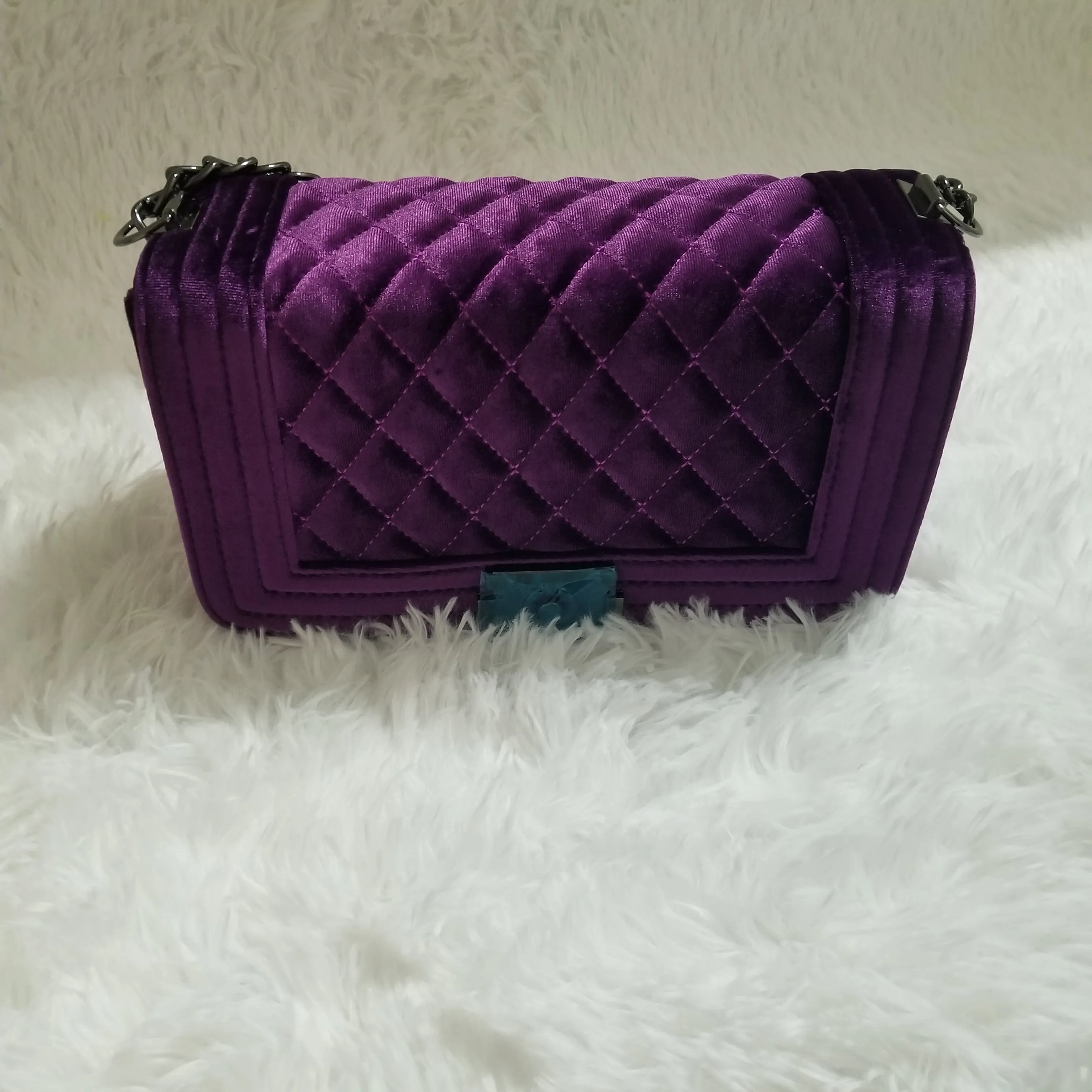 Solid Velvet Purse