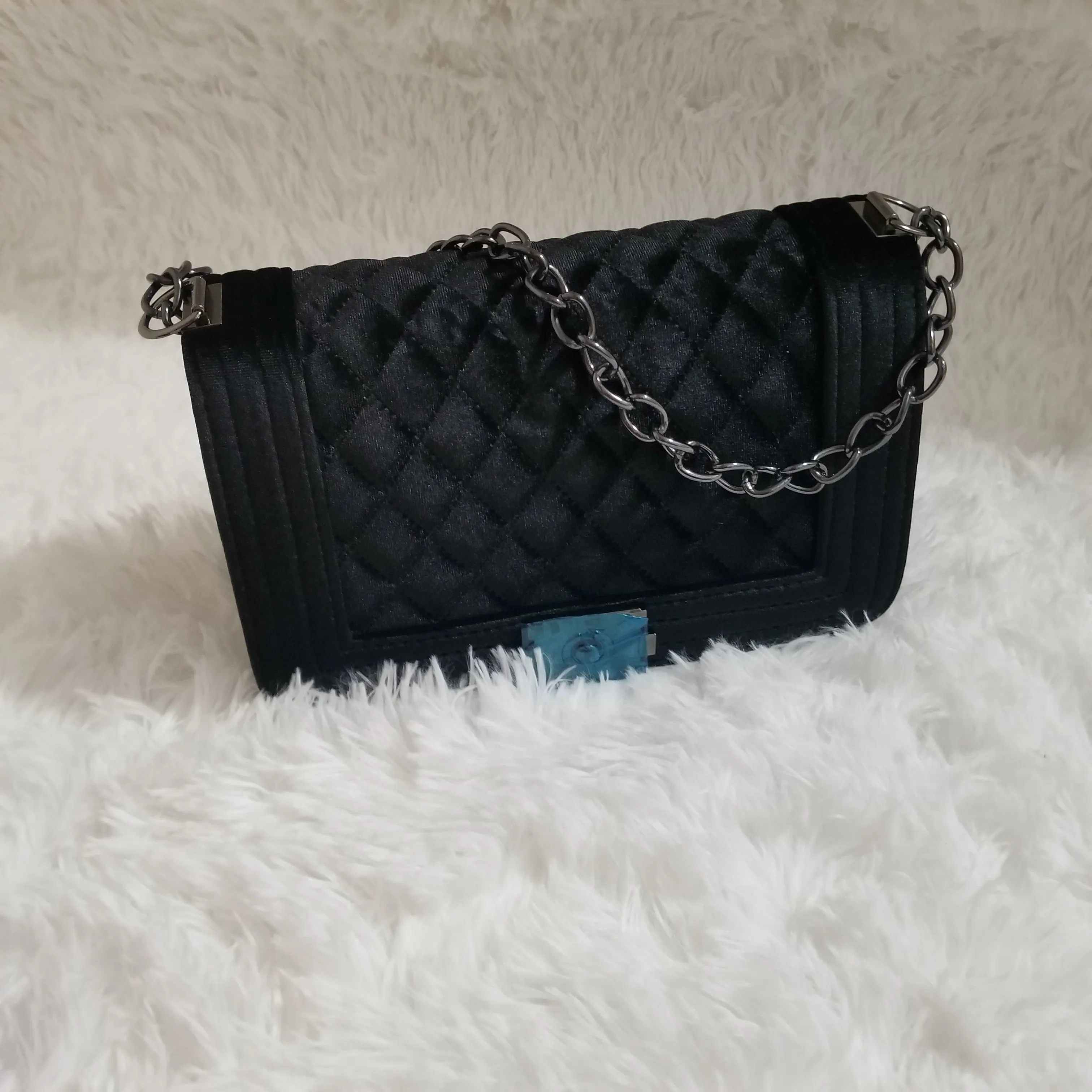Solid Velvet Purse