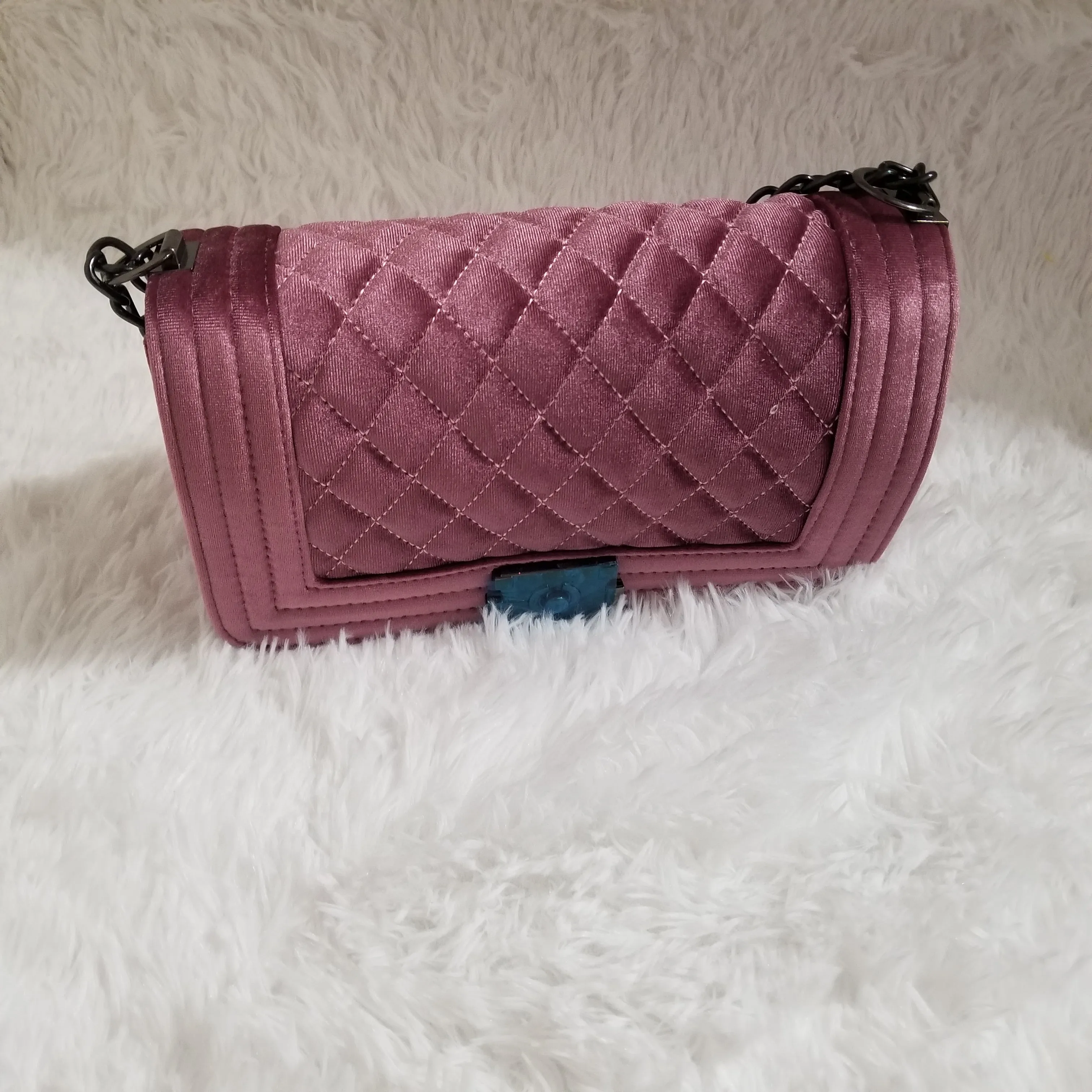 Solid Velvet Purse