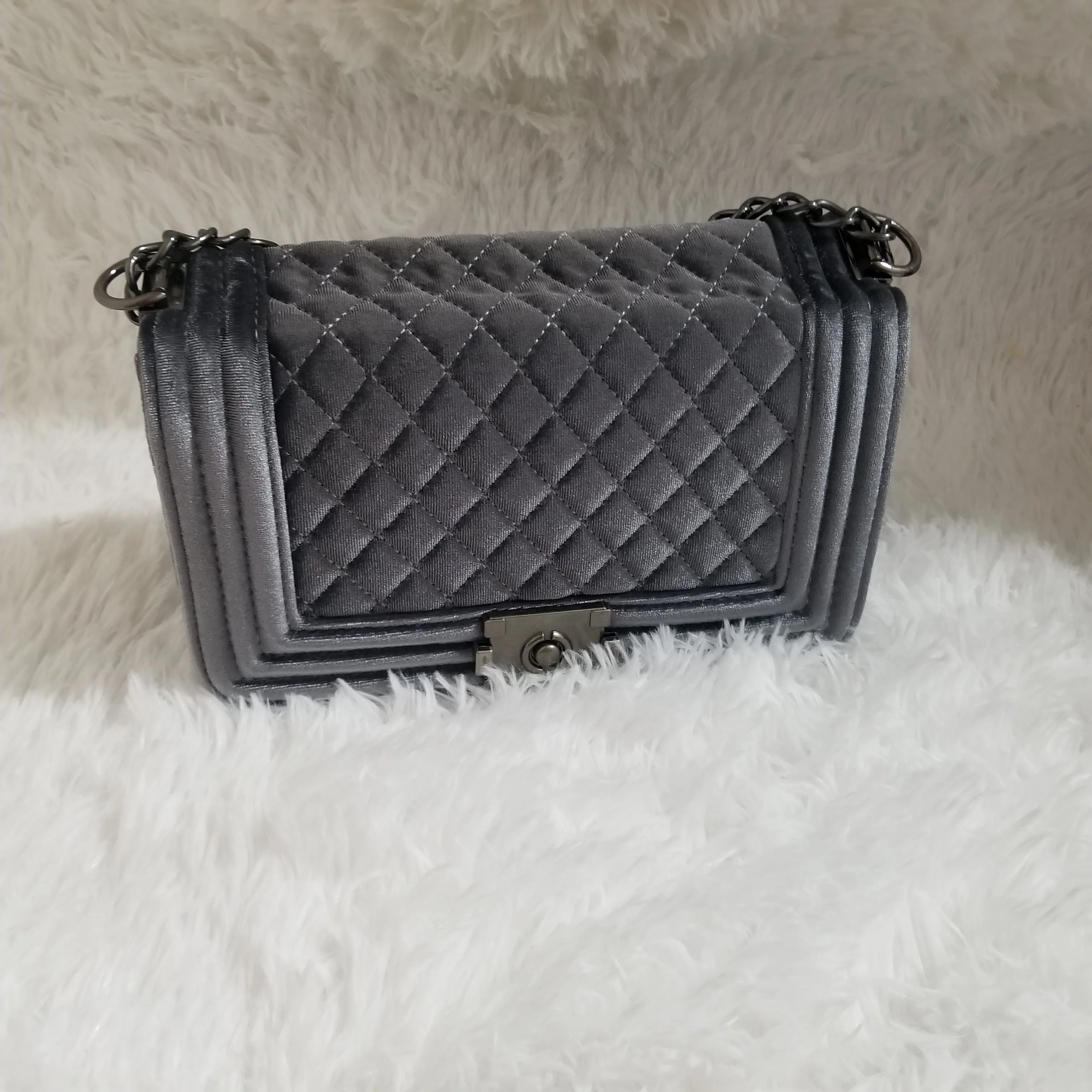 Solid Velvet Purse