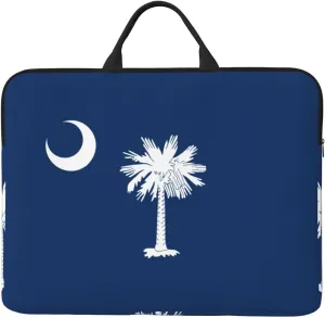South Carolina Flag Print Laptop Bag Computer Bag For 14 Inch Laptops Carry Laptop Bag For Men And Women