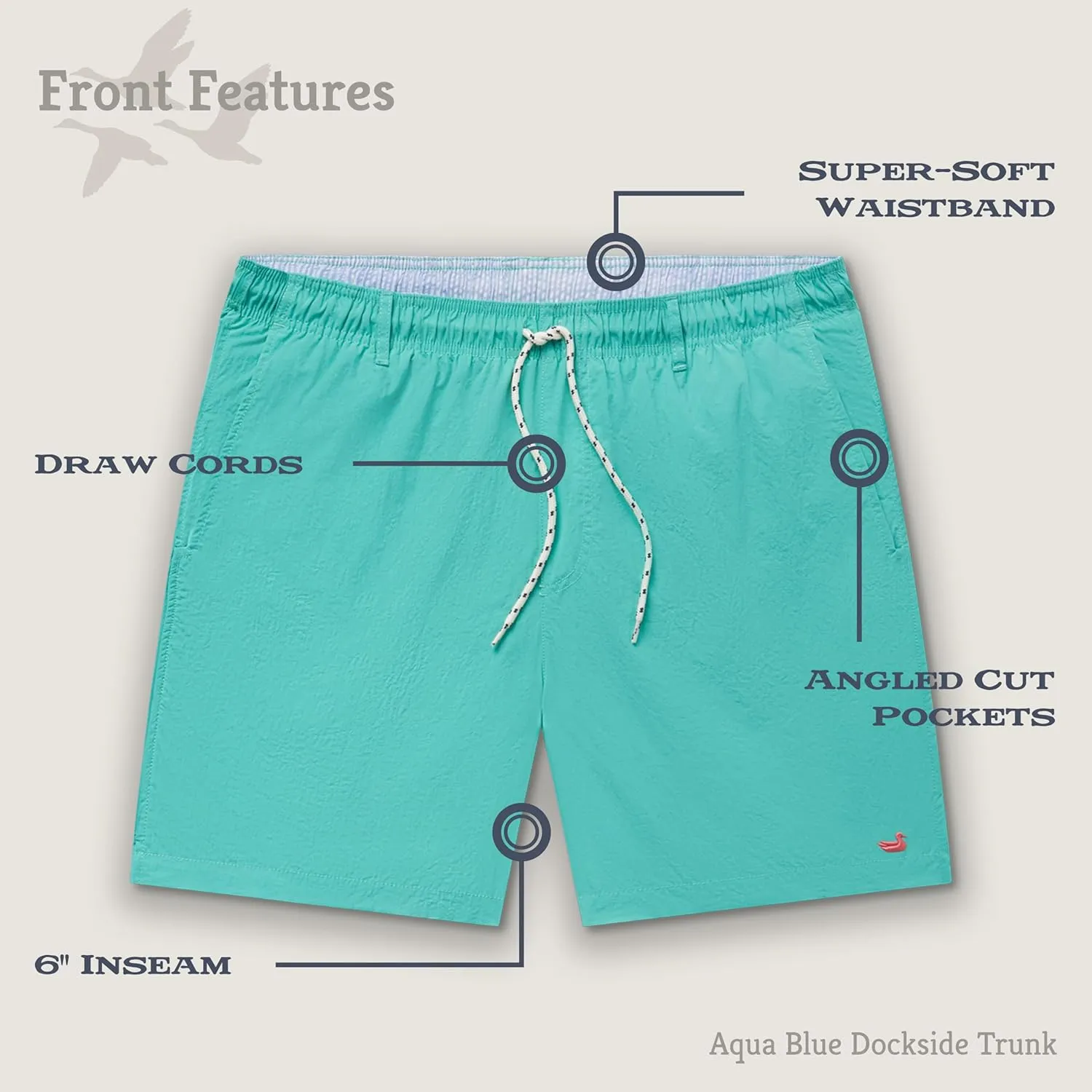 Southern Marsh Dockside Swim Trunk - Offshore
