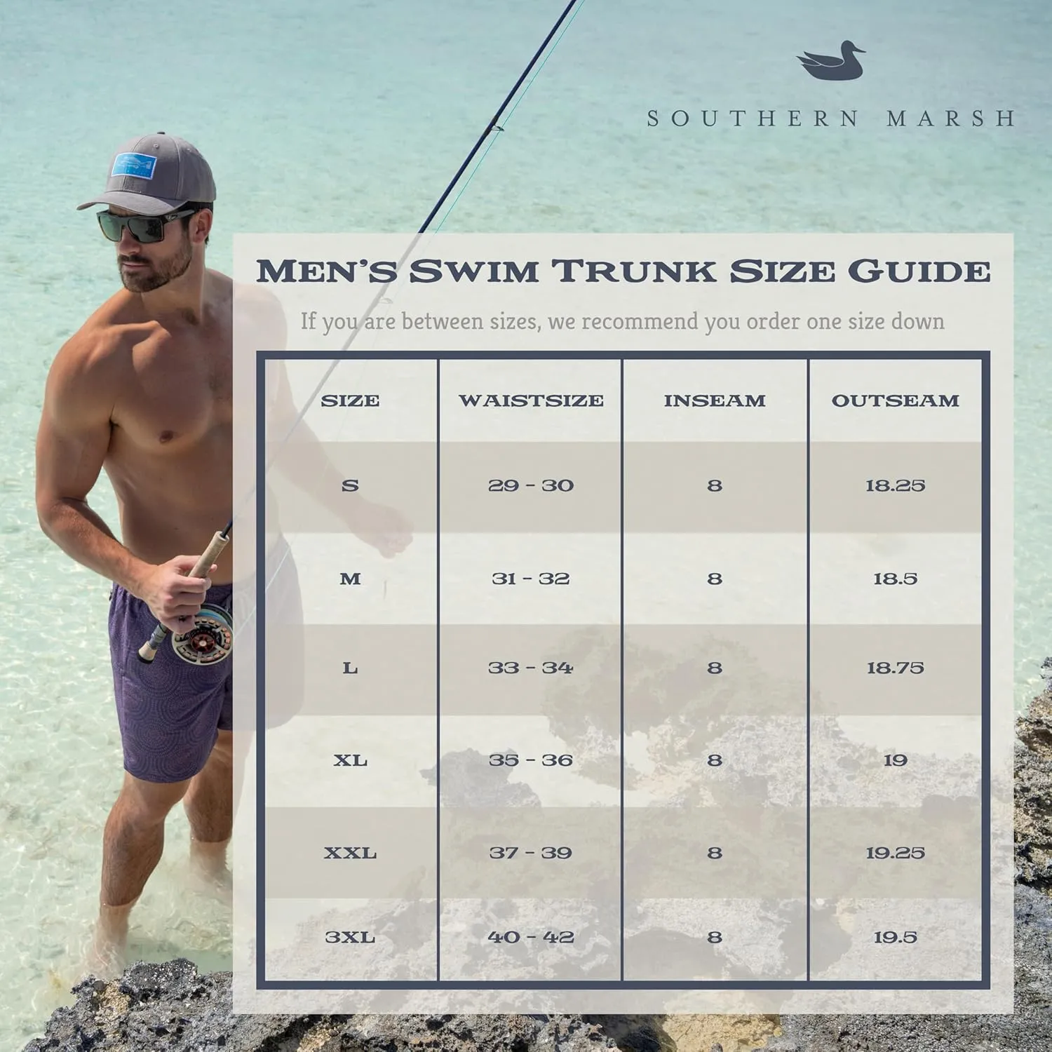 Southern Marsh Dockside Swim Trunk - Offshore