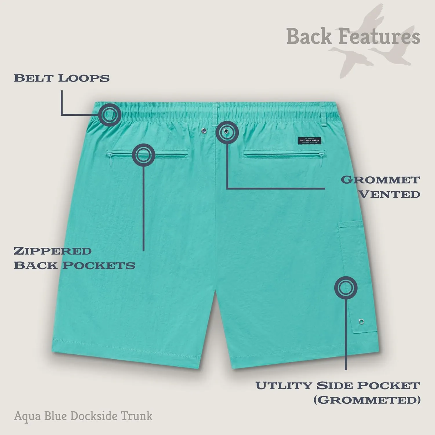 Southern Marsh Dockside Swim Trunk - Offshore