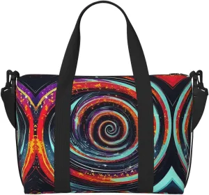 Space Spiral Cosmic Print Versatile Gym Sports Bag,Companion For Your Journeys And Fitness Routines
