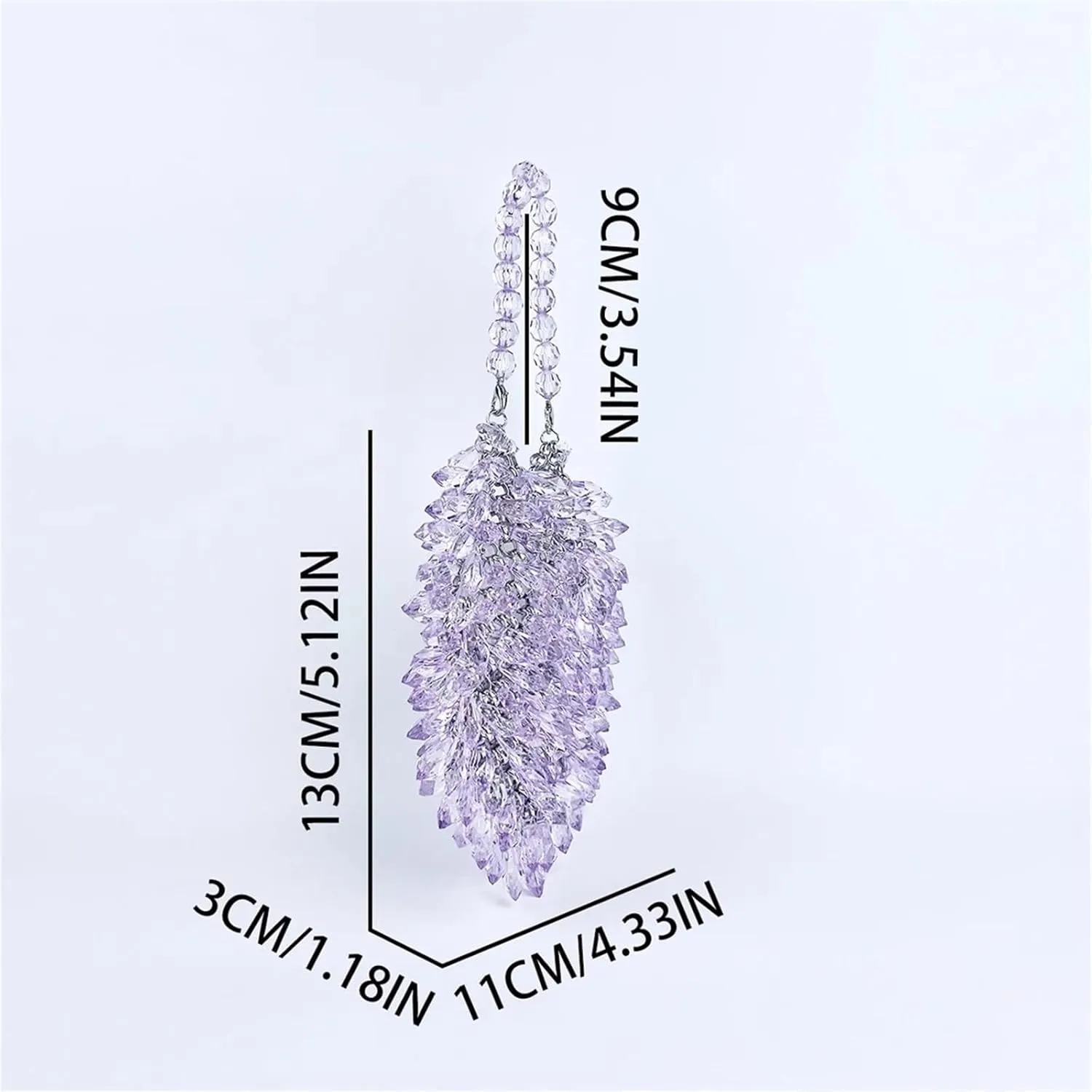 Sparkly Purse Small and Handmade Acrylic Solid Color Beads Women's Handheld Water Drop Bag and Elegant Dinner Bag