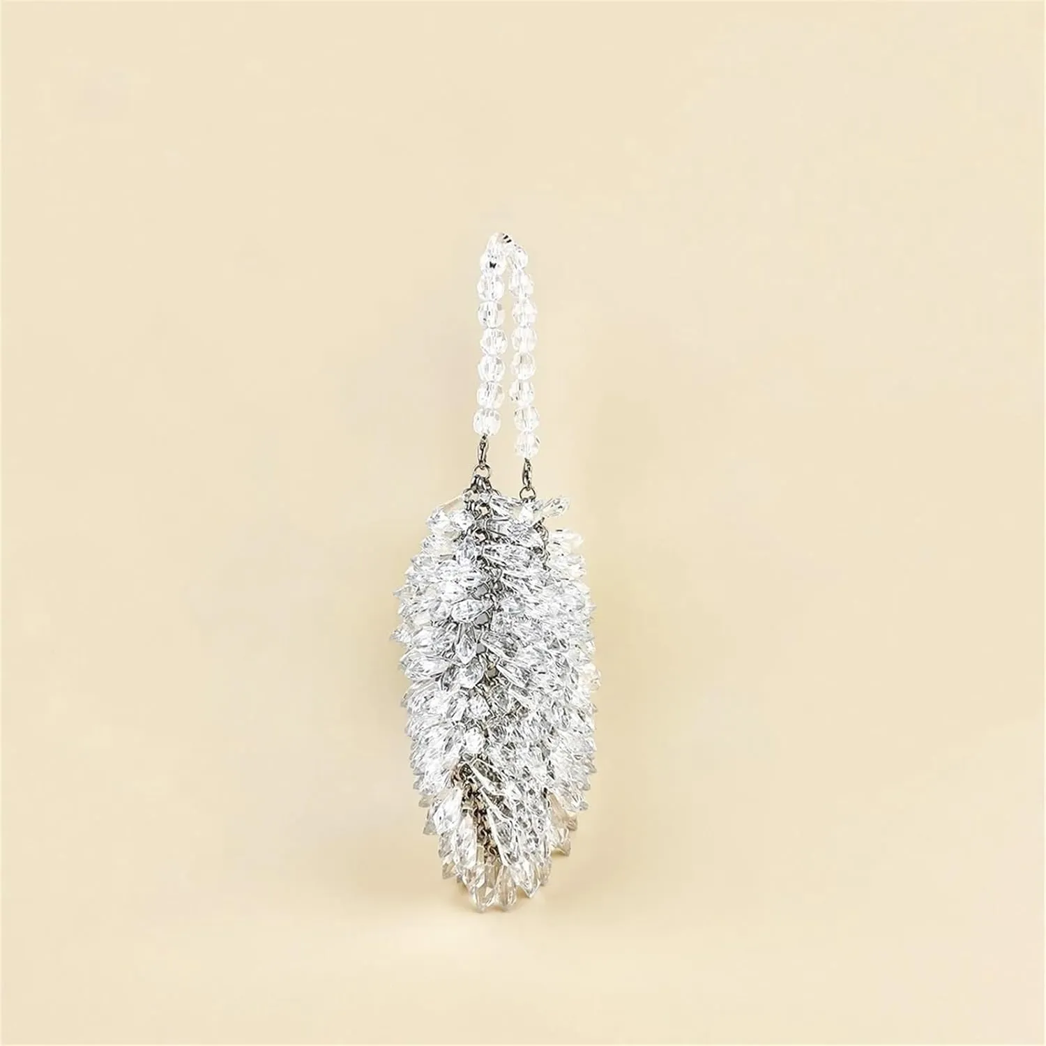 Sparkly Purse Small and Handmade Acrylic Solid Color Beads Women's Handheld Water Drop Bag and Elegant Dinner Bag