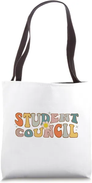 Student Council groovy retro back to school Tote Bag