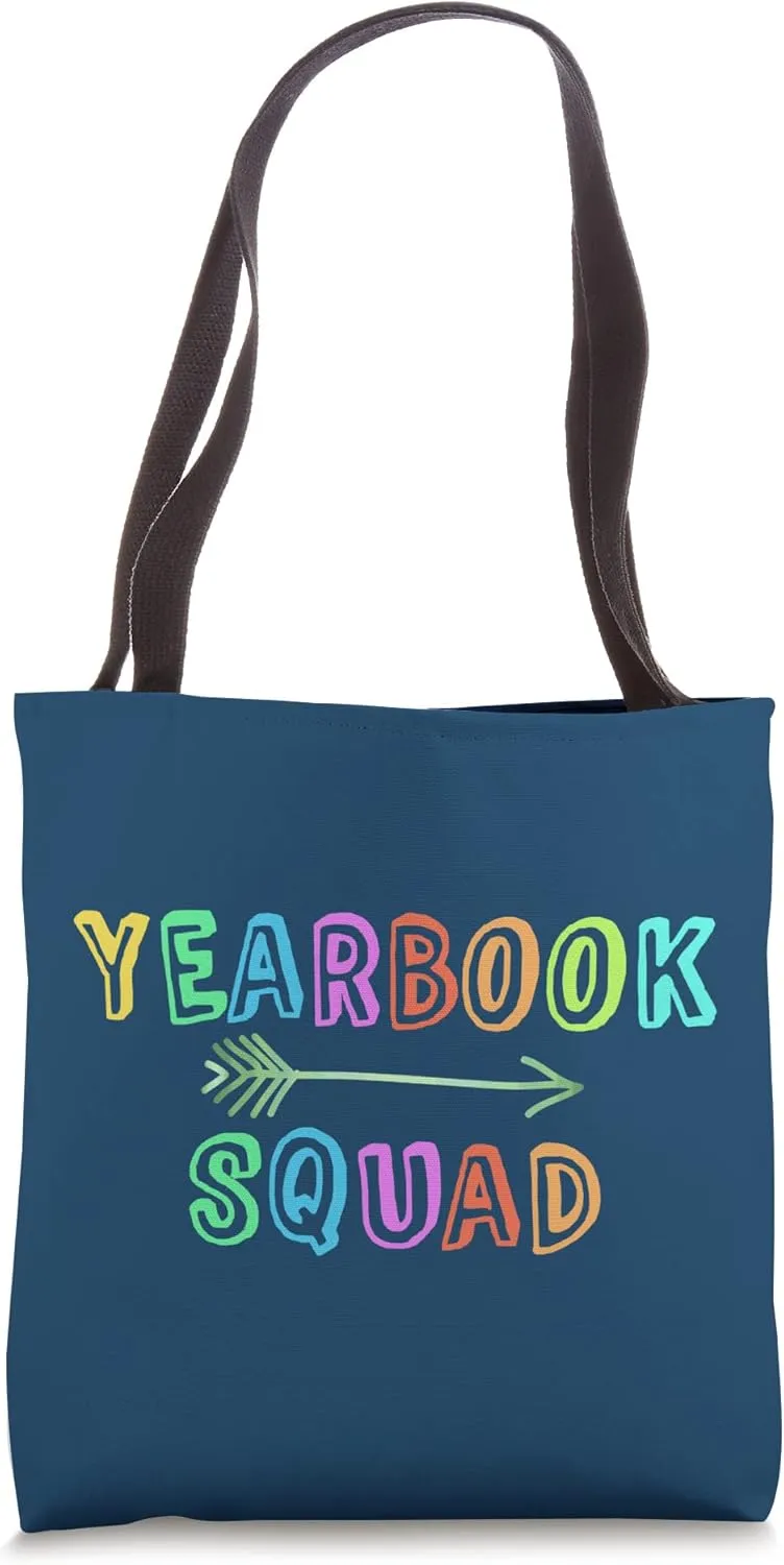 Student YEARBOOK SQUAD Teacher School Publication Team Tote Bag
