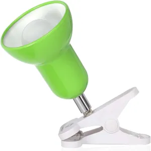 Sun-Rising Rong&LAN Light clamp,360° Rotation Clip on Lamp Portable Book Reading Light,Clamp on Desk/Table/Bunk Bed/Cupboard Home Lighting, (Desk lamp,Seven Colors for Your Choice) Green