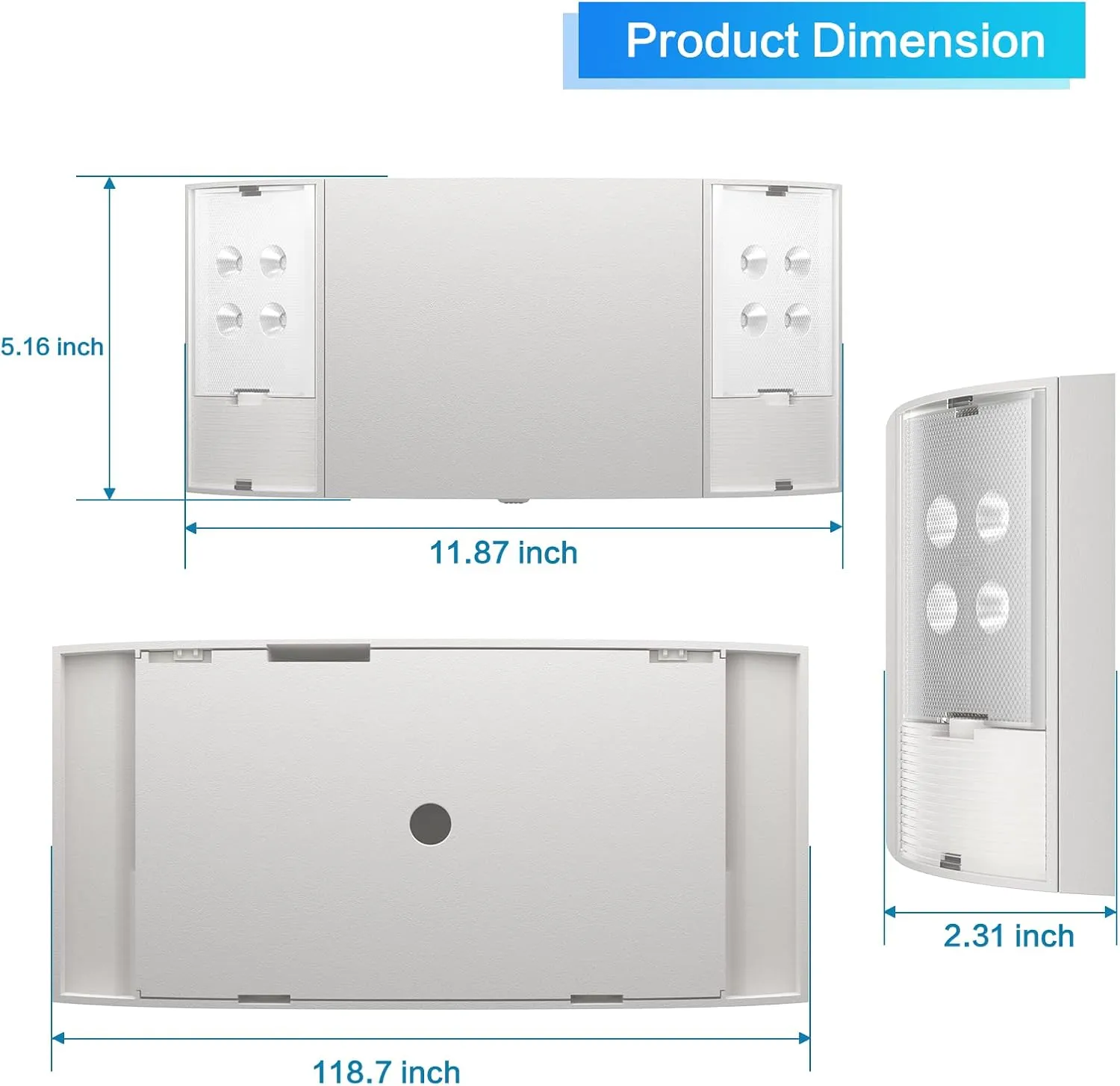 Sunco Lighting 1 Pack Emergency Lights, Commercial Emergency LED Flood Lights for Power Outages, Backup Battery (180 Minutes), Wall Mount, Hard Wired, 120-277VAC, Fire Resistant-Exit Lighting Set.