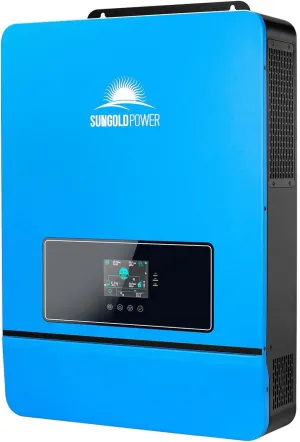 SUNGOLDPOWER 10000W 48V Solar Inverter, Built-in 2 MPPT Solar Controllers, Max 200A Battery Charging, AC Input/Output 120V/240V(setable),Pure Sine Wave Inverter(WiFi and BMS COMM) UL1741