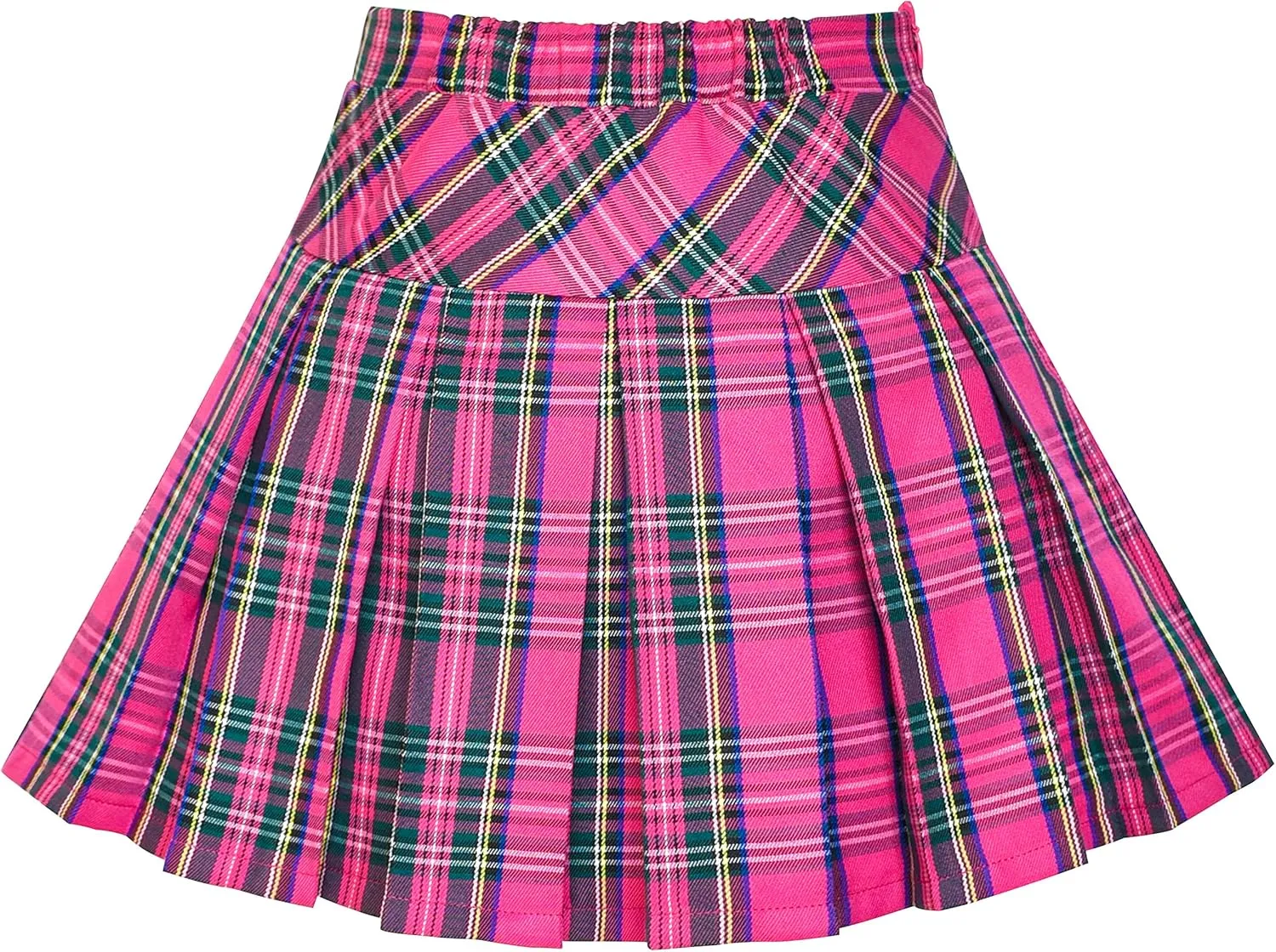 Sunny Fashion Girls Skirt Back School Uniform Red Tartan Skirt Size 4-14