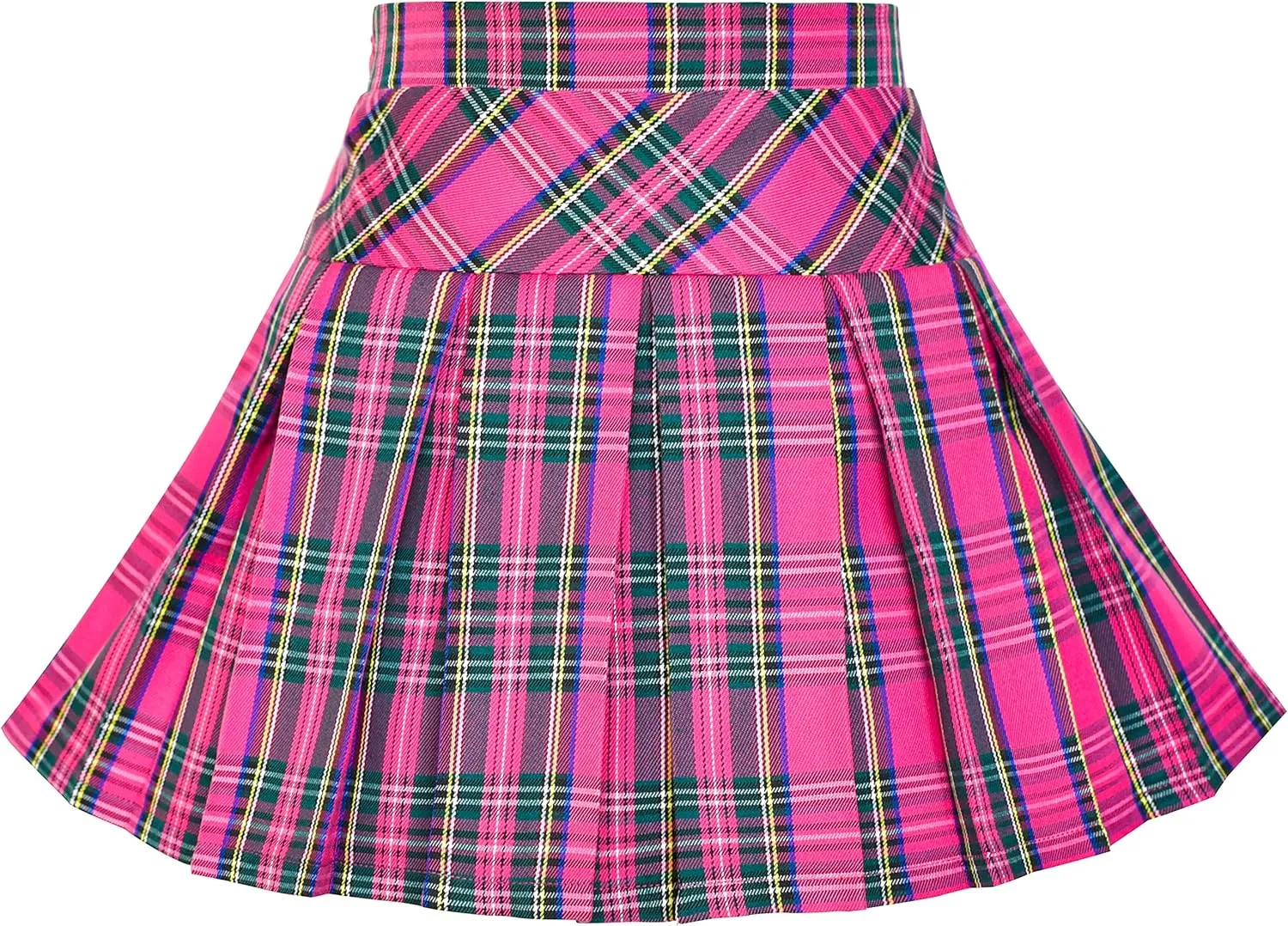 Sunny Fashion Girls Skirt Back School Uniform Red Tartan Skirt Size 4-14