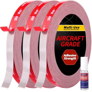 Super Strong Adhesion, Made of 3M VHB Double Sided Tape, Multipurpose Heavy Duty Mounting Tape, Indoor & Outdoor Waterproof Foam Adhesive Tape Automotive Wall Tape (3 Pack 540")