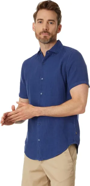 Superdry Studios Casual Linen Short Sleeve Shirt Twilight Navy XL