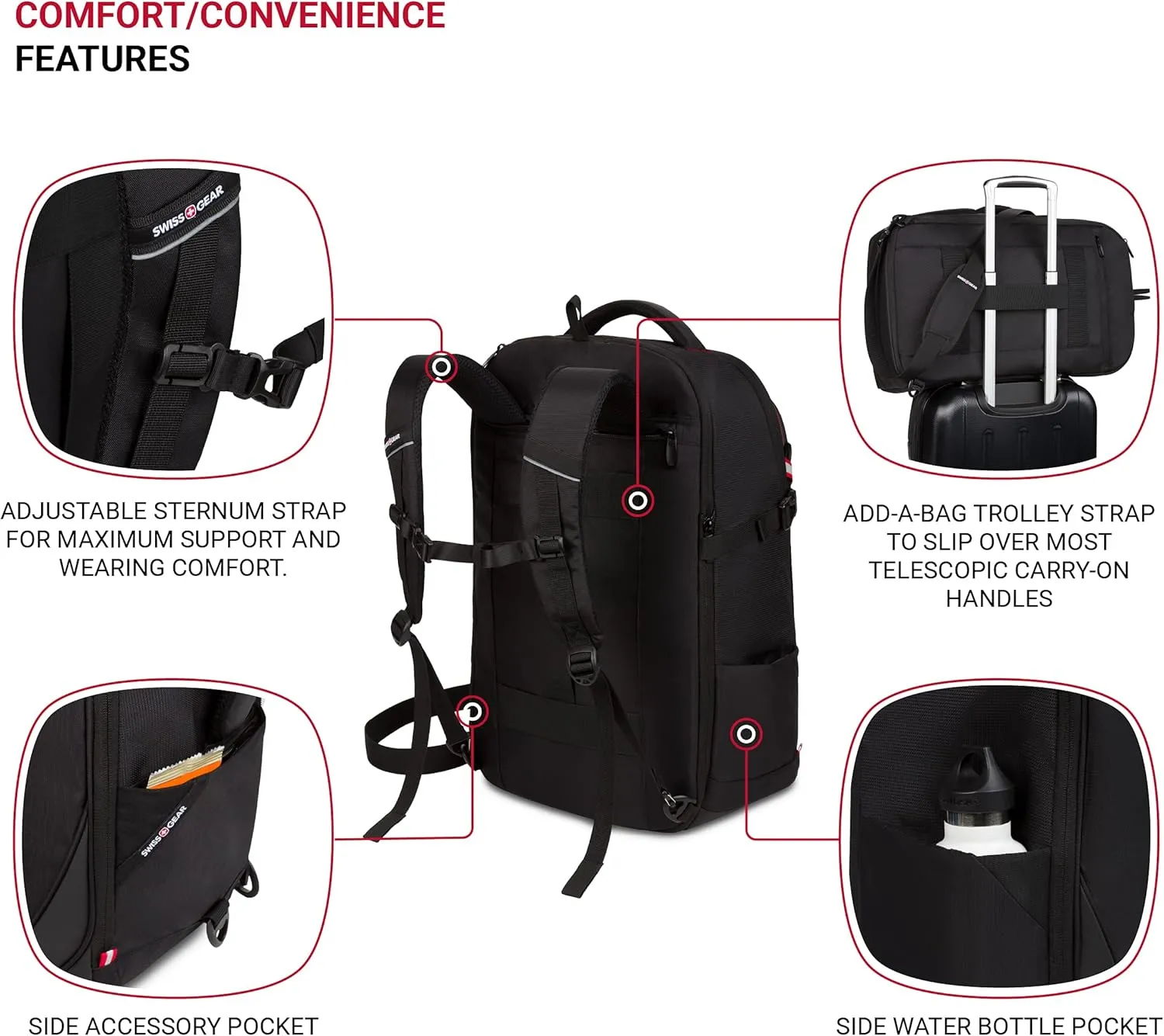 SwissGear Hybrid Travel Laptop Backpack