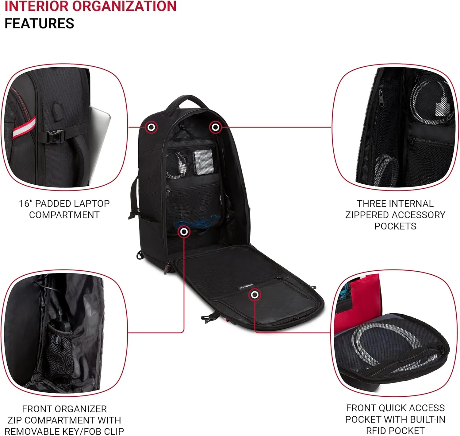 SwissGear Hybrid Travel Laptop Backpack