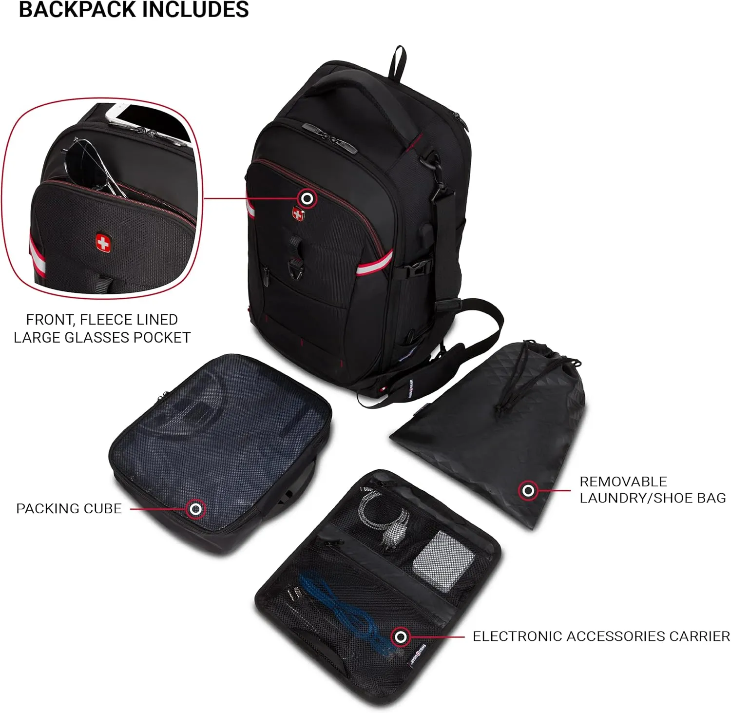 SwissGear Hybrid Travel Laptop Backpack
