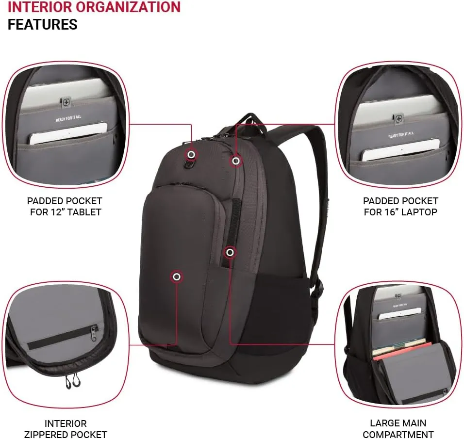 SwissGear MetroEdge, Black/Charcoal, 18.5-Inch