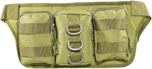 Tactical Camouflage Fanny Pack for Men，Concealed Outdoor Waist Bag，Multi-functional Cangureras Para Hombres Utility(green)