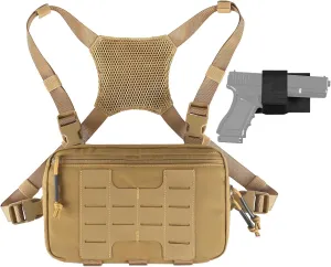 Tactical Chest Pack 2L Utility Molle Chest Rig CCW Chest Pouch Hiking Hunting Fishing Running Bag EDC Outdoor Pack