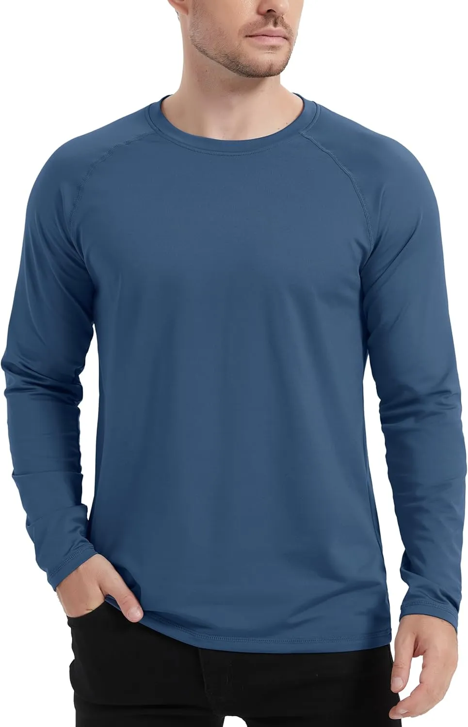 TACVASEN Mens Lightweight Thermal Shirt Fleece Lined Base Layer Long Sleeve Undershirts Crewneck Workout Tops