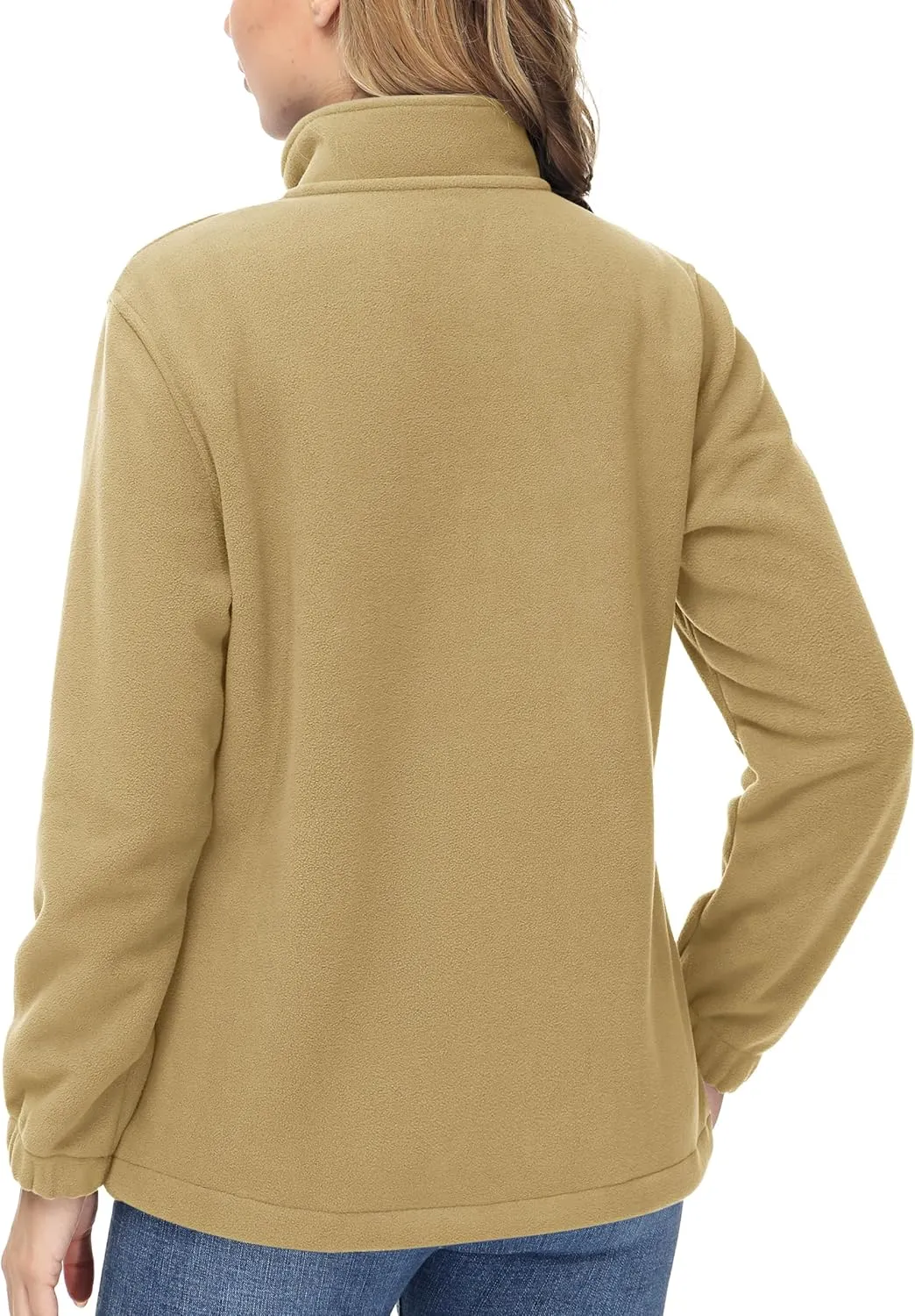 TACVASEN Women's Soft Fleece Jacket Lightweight Full Zip Sweatshirts Coat Casual Winter Warm Sweaters with Pockets