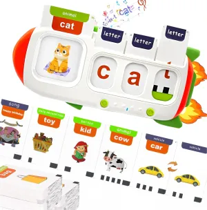 Talking Flash Cards for Toddlers 2-8 Years 107 Sight Words Montessori Toys for Autism & Preschool Learning ABC Alphabet CVC Word Spelling Speech Therapy Toys for Boys & Girls