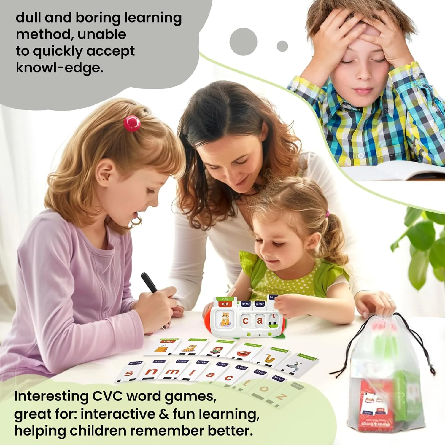 Talking Flash Cards for Toddlers 2-8 Years 107 Sight Words Montessori Toys for Autism & Preschool Learning ABC Alphabet CVC Word Spelling Speech Therapy Toys for Boys & Girls