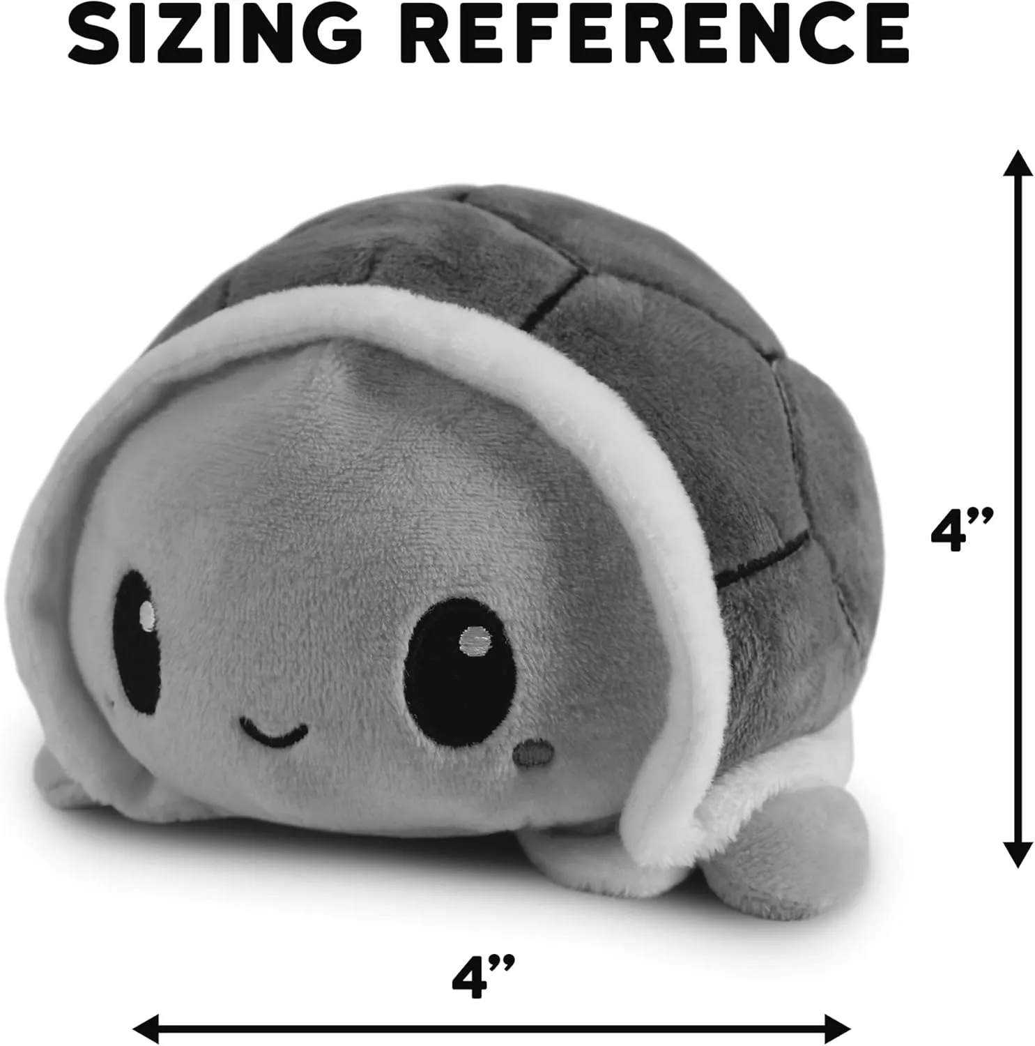 TeeTurtle - The Original Reversible Turtle Plushie - Green - Cute Sensory Fidget Stuffed Animals That Show Your Mood 4 inch