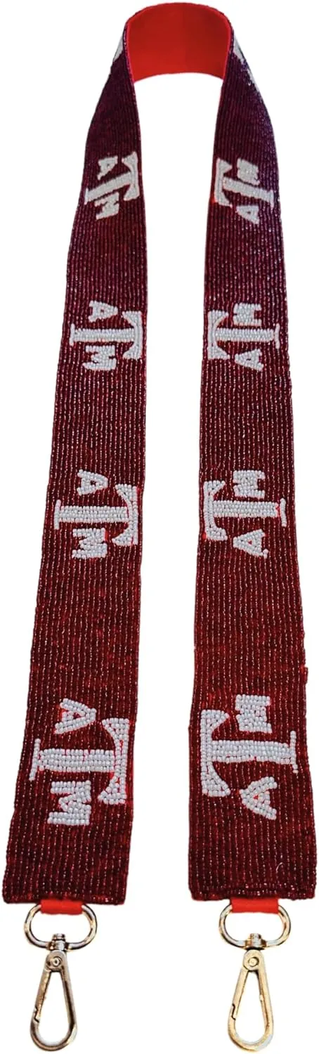Texas A and M Beaded Purse Strap