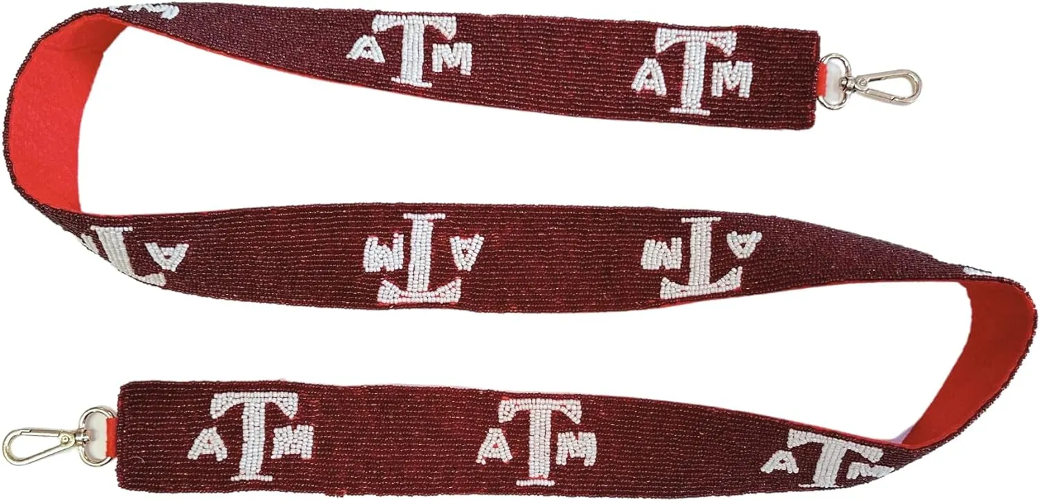Texas A and M Beaded Purse Strap