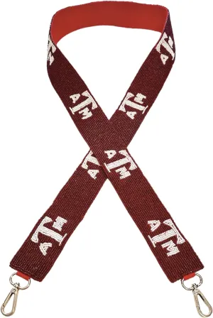 Texas A and M Beaded Purse Strap